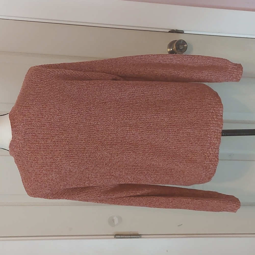 American Eagle Autumn Fall Chestnut Ribbed Knit Crewneck Sweater Size S - Picture 7 of 10